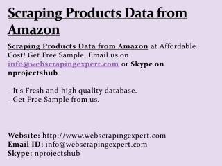 Scraping Products Data from Amazon