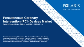 Percutaneous Coronary Intervention (PCI) Devices Market Size Worth $11.4 Billion By 2027 | CAGR: 7.1% |