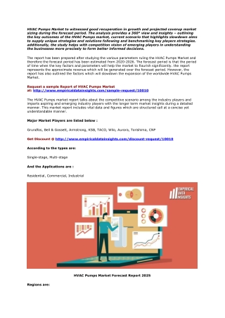 HVAC Pumps Market Key Trends and Opportunities | 2020-2025