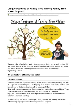 Unique Features of Family Tree Maker | Family Tree Maker Support