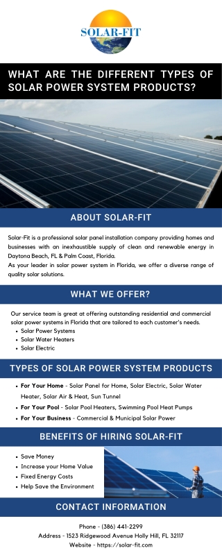 What Are the Different Types of Solar Power System Products?