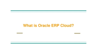 What is Oracle ERP Cloud?