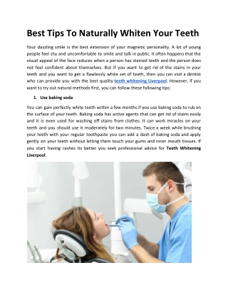 Best Tips To Naturally Whiten Your Teeth