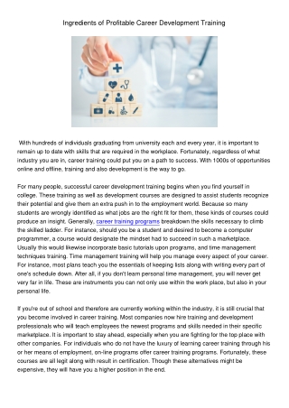 IngredientsofProfitableCareerDevelopmentTraining