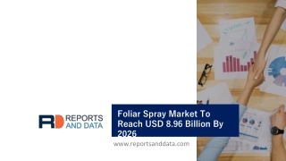 Foliar Spray Market Research and Analysis by Expert: Top Companies, Growth Drivers, Industry Challenges and Opportunitie