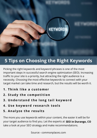 5 Tips on Choosing the Right Keywords