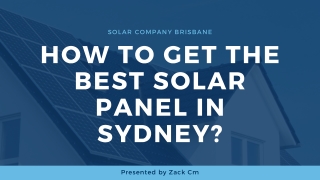 Solar Company Brisbane