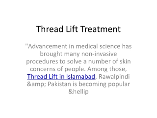 Thread Lift Treatment