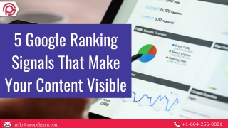5 Google Ranking Signals Make Your Content Visible