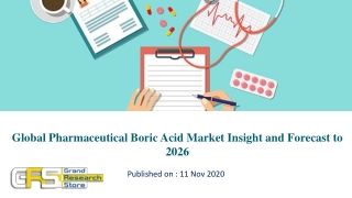 Global Pharmaceutical Boric Acid Market Insight and Forecast to 2026