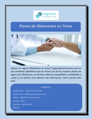 Planes de Obamacare en Texas