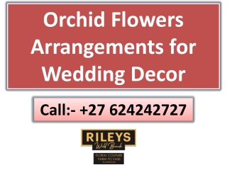 Orchid Flowers Arrangements for Wedding Decor