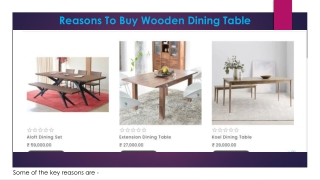 Reasons to Buy Wooden Dining Table