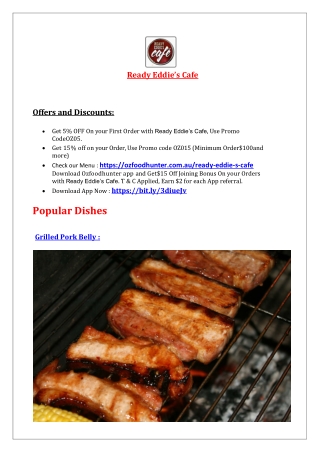 5% off - Ready Eddie's Cafe - Filipino, Asian Takeaway Hamilton Hill, WA