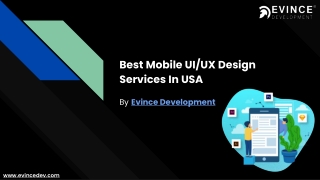 Best Mobile UI/UX Design Services In USA