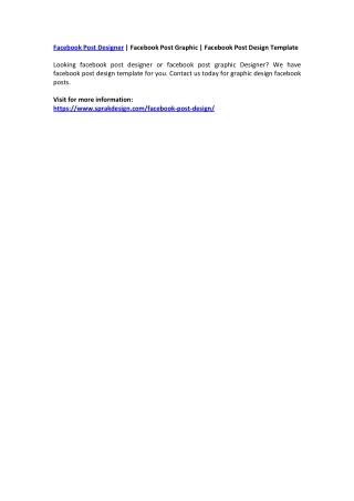 Facebook Post Designer | Facebook Post Graphic | Facebook Post Design Template