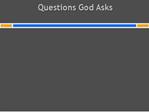 Questions God Asks