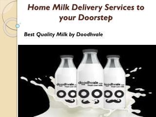 Home Delivery Milk Service in Delhi NCR