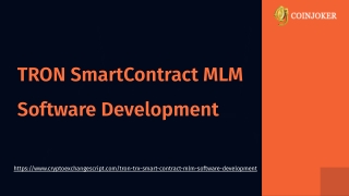 TRON (TRX) Smart Contract MLM Software Development
