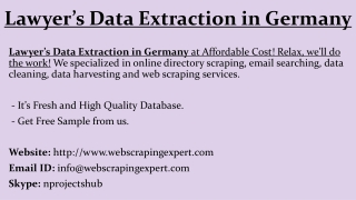 Lawyer’s Data Extraction in Germany