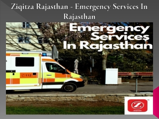 Ziqitza Rajasthan - Emergency Services In Rajasthan