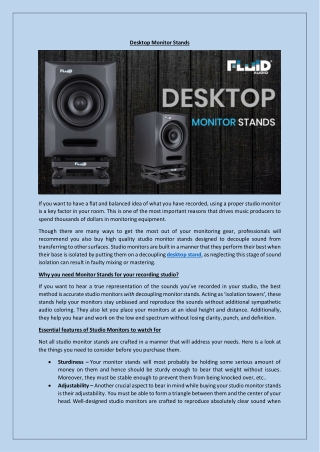 Desktop Monitor Stands