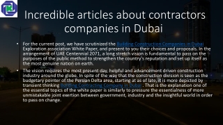 Building Construction Companies in Dubai