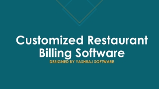 Cloud-Based Restaurant Billing Software in India