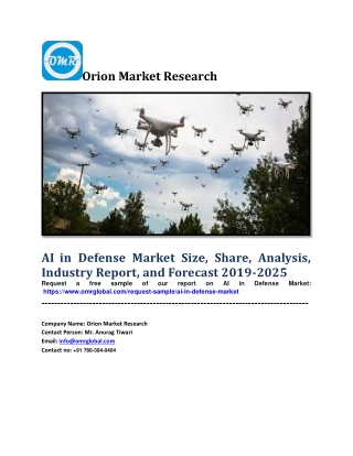 AI in Defense Market Size, Share, Analysis, Industry Report, and Forecast 2019-2025