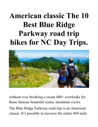 American classic The 10 Best Blue Ridge Parkway road trip hikes for NC Day Trips.