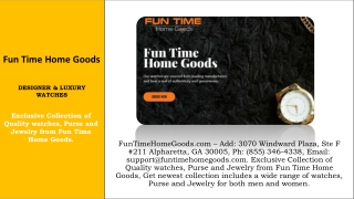 (855) 346-4338 - FunTimeHomeGoods