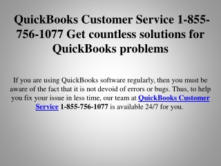 Quickbooks Customer Service