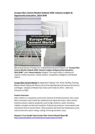 Europe Fiber Cement Market Research Report Forecast 2030