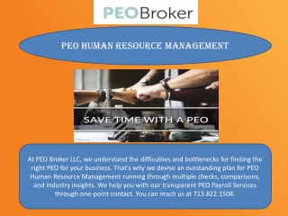 PEO Human Resource Management