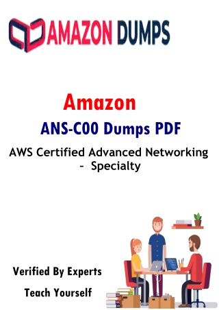 Latest Amazon ANS-C00 Dumps PDF Perfect Dedication | Amazondumps.com