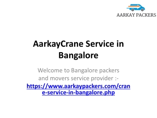 AarkayCrane Service in Bangalore Crane Rental, Crane Truck