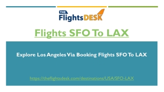 Flights SFO To LAX