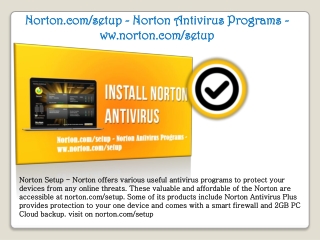 NORTON.COM/SETUP - ENTER PRODUCT KEY - WWW.NORTON.COM/SETUP