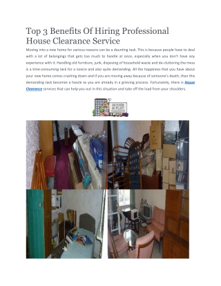 House Clearance | Houseandflatclearance.co.uk