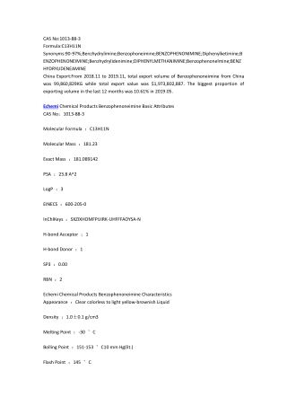 Echemi Chemical Products Benzophenoneimine Basic Attributes