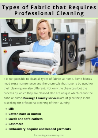 Types of Fabric that Requires Professional Cleaning