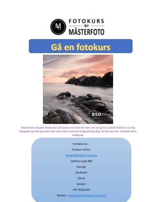 Gå en fotokurs