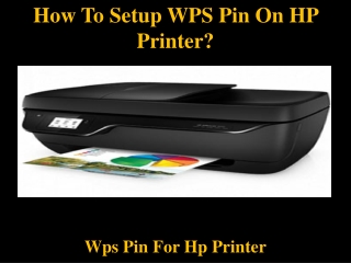 How To Setup WPS Pin On HP printer?