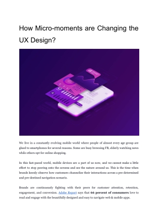 How Micro-Moments Are Changing UX Design