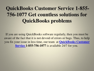 Quickbooks Customer Service