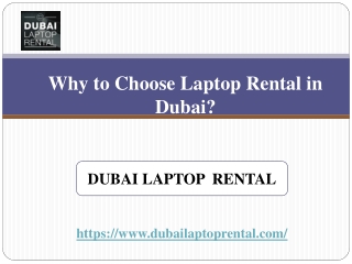 Why to Choose Laptop Rental in Dubai?