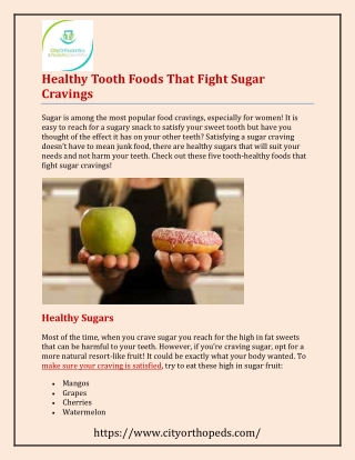 Healthy Tooth Foods That Fight Sugar Cravings