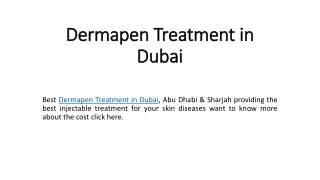 Dermapen Treatment in Dubai