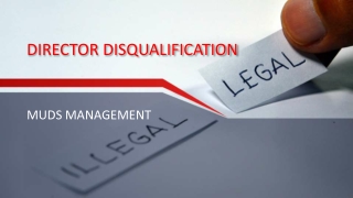Director Disqualification - MUDS Management