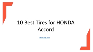 10 Best Tires for Honda Accord